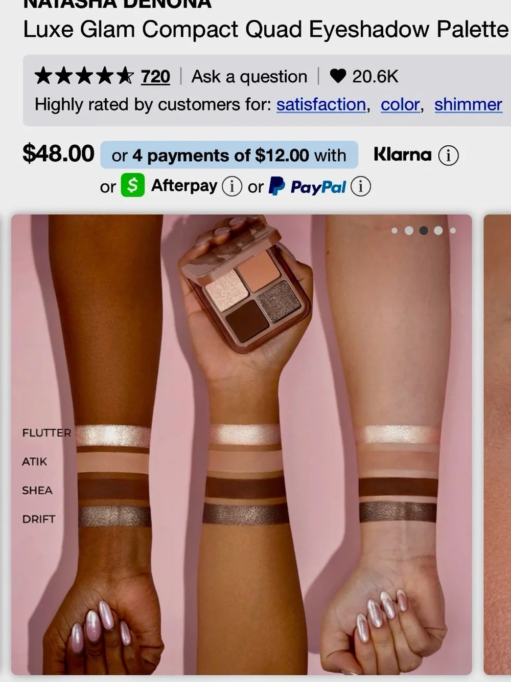 Natasha Denona Luxe Glam Nude quad